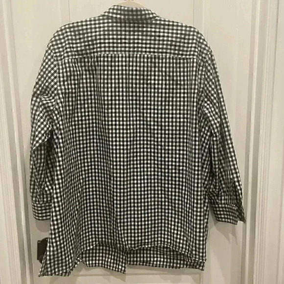 RALPH LAUREN BLACK & WHITE CHECKED 3/4 BUTTON DOWN BLOSE SIZE 3X - Picture 3 of 3